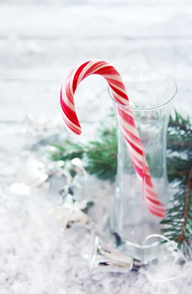 Fondo de Navidad con caña de piruleta —  Fotos de Stock