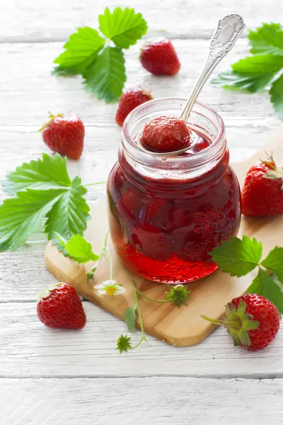 Marmellata di fragole — Foto Stock