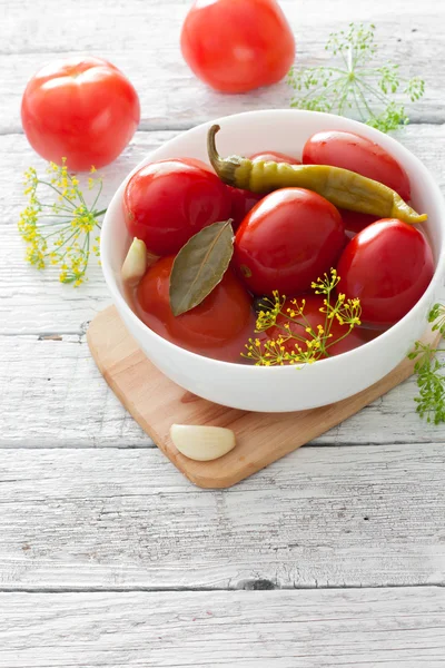 Konserwowane pomidory — Zdjęcie stockowe