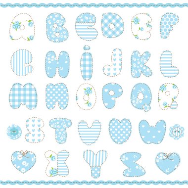 patchwork scrapbook alfabesi