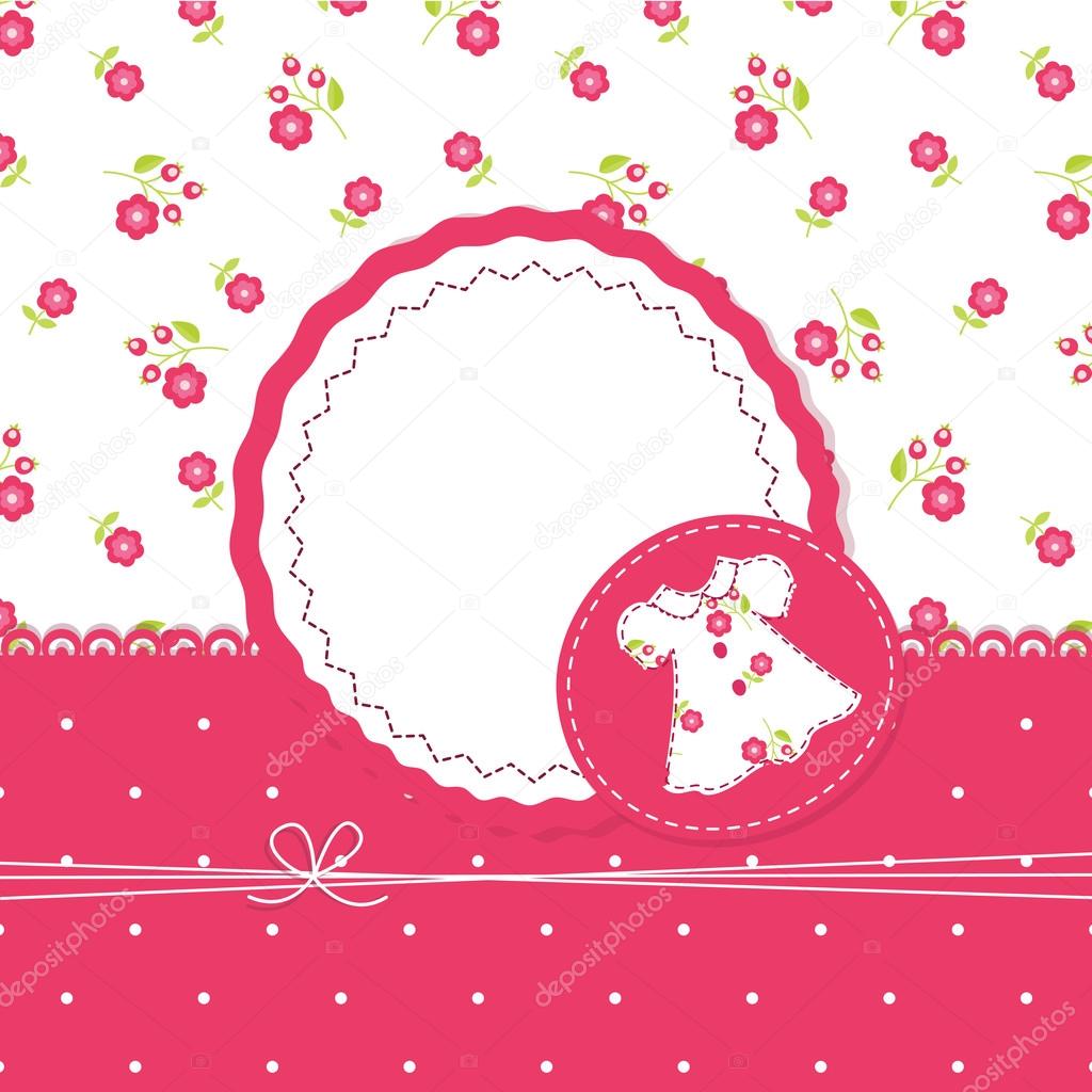 Baby Girl Background With Dress Stock Vector Annata78 51673627