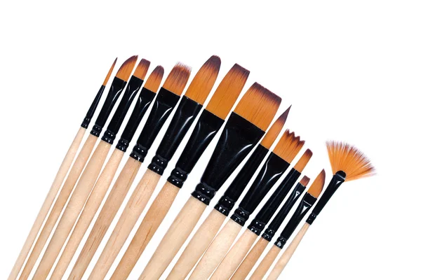 Paint brushes, isolated on a white background — Stock Photo, Image