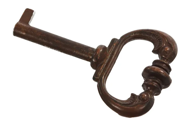 Cheia, izolată pe fundal alb — Fotografie, imagine de stoc