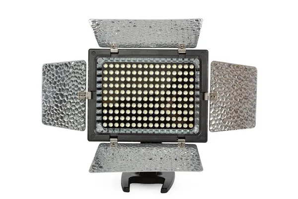 LED de iluminação de vídeo, isolado em fundo branco, com recorte — Fotografia de Stock