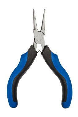 izole kırpma p ile beyaz arka plan üzerinde pense, El aracını,