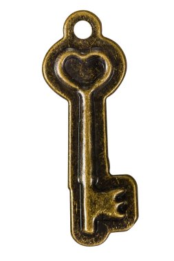 beyaz zemin üzerinde w izole scrapbooking için anahtar, öğe