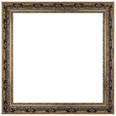 Vintage resim çerçeve, beyaz arka plan, kırpma yolu ile