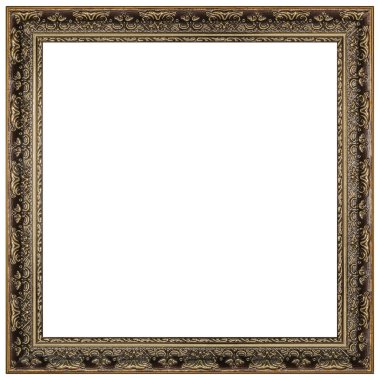 Vintage resim çerçeve, beyaz arka plan, kırpma yolu ile