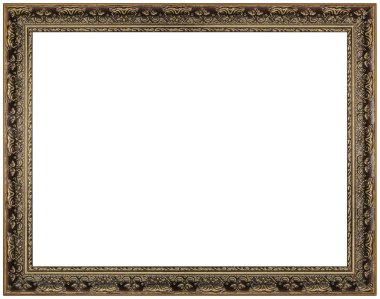 Vintage resim çerçeve, beyaz arka plan, kırpma yolu ile