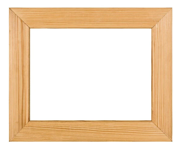 Деревянная рамка, на белом фоне, с вырезкой пути — стоковое фото