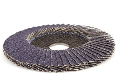 Abrasive flep disk, beyaz arkaplanda izole