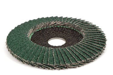 Abrasive flep disk, beyaz arkaplanda izole