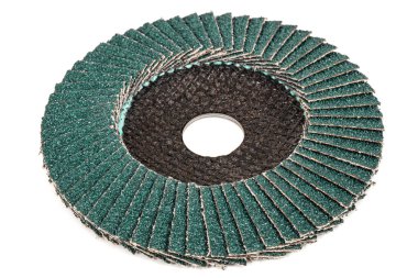 Abrasive flep disk, beyaz arkaplanda izole