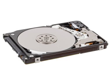 sabit disk üzerinde beyaz arka plan izole