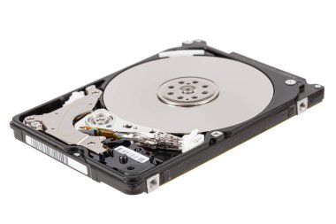 sabit disk üzerinde beyaz arka plan izole