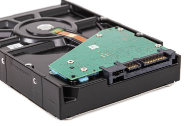 sabit disk üzerinde beyaz arka plan izole