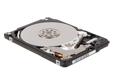 sabit disk üzerinde beyaz arka plan izole