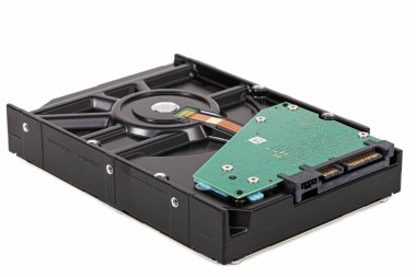 sabit disk üzerinde beyaz arka plan izole