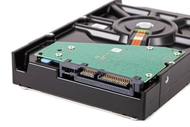 sabit disk üzerinde beyaz arka plan izole