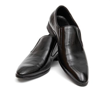 Men's leather shoes, isolated on white background