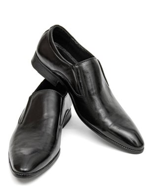 Men's leather shoes, isolated on white background