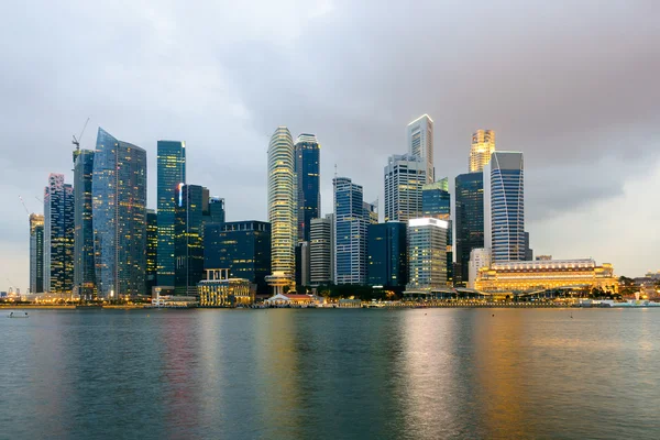 Singapur skycrapers — Stok fotoğraf