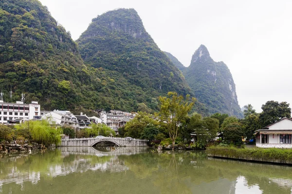 Wieś Yangshuo — Zdjęcie stockowe