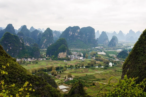 Village in the valley — Stock Photo, Image