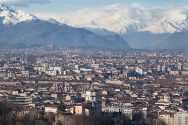 Turin and Monte dei Cappuccini Skyline clipart