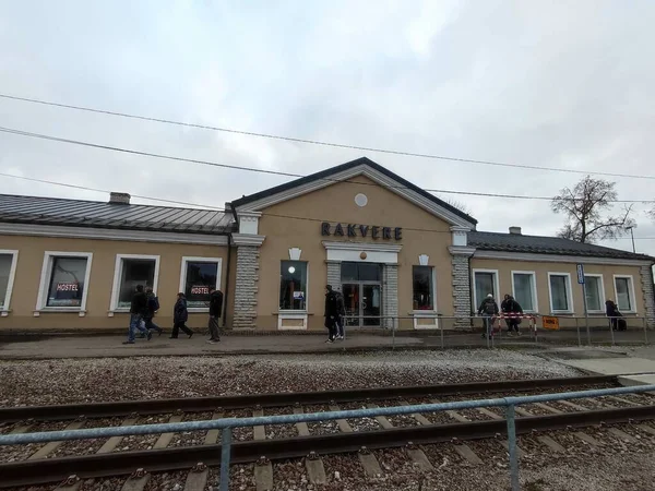 Rakvere Estonia Listopada 2021 Dworzec Kolejowy — Zdjęcie stockowe