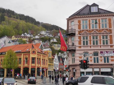 Bergen, Norway: 4 May 2022 - Bergen city center
