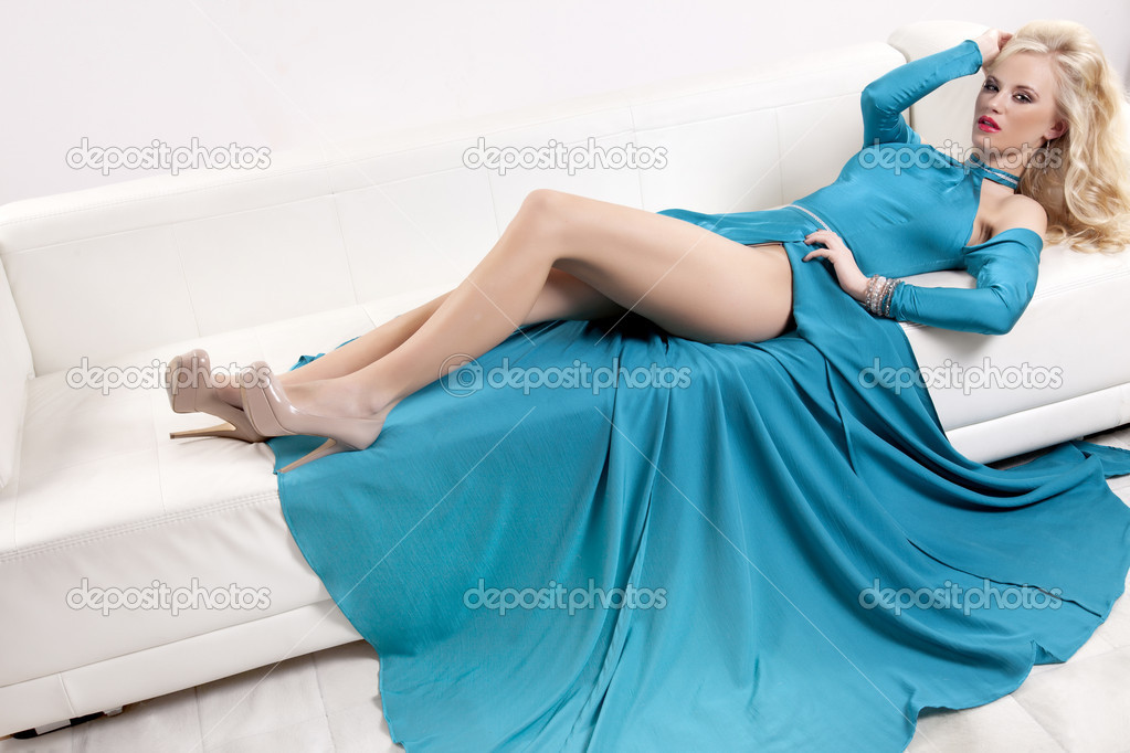 Beautiful and sexy woman wearing elegance dress