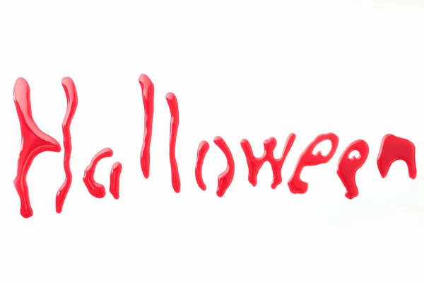 Halloween inscription, bloody text. — Stock Photo, Image