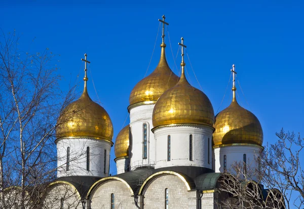 Kathedraal van de dormition in kremlin van Moskou, Rusland — Stockfoto