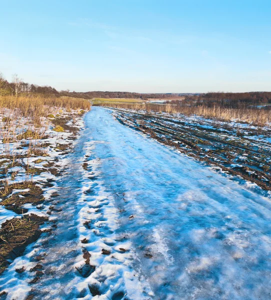 Blauwe weg — Stockfoto