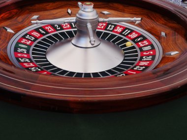 Playing with chips at a roulette table