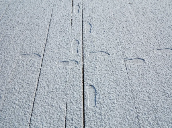 Snow footstep — Stock Photo, Image