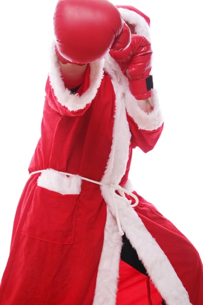 Santa Claus Boxing — Stock Photo, Image