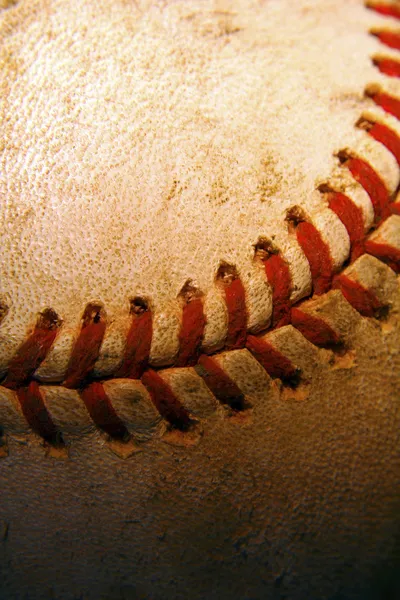 Closeup of an old, used baseball Stock Image