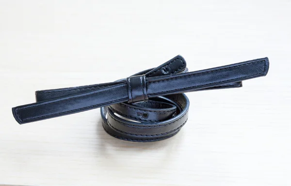 Objekt auf hölzernem Hintergrund - Taillengürtel in Nahaufnahme — Stockfoto