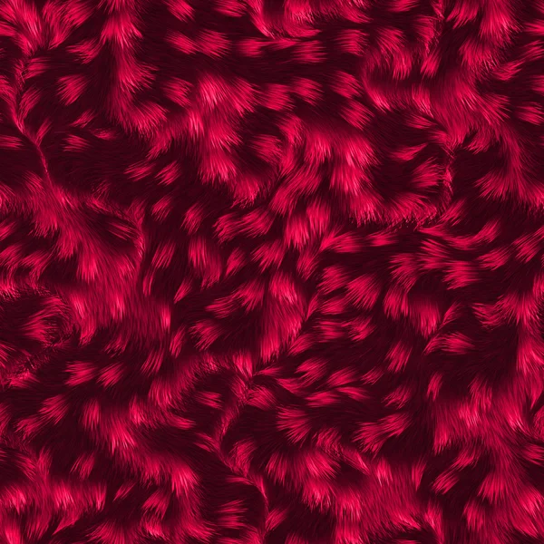 Red fur material textured. Christmas background — Stock Photo, Image