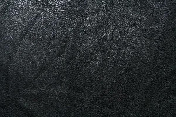 Black dark leather background or texture — Stock Photo, Image