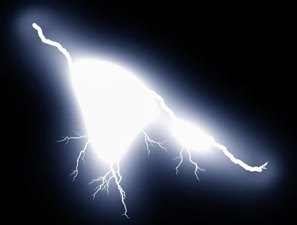 Lightning bolt at night — Stock Photo, Image