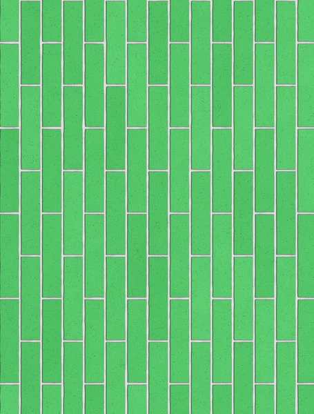 Fragment einer grünen Ziegelmauer — Stockfoto