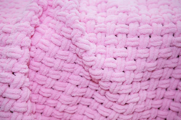 Textura Fondo Tela Felpa Color Rosa Patrón Fondo Material Lana —  Fotos de Stock