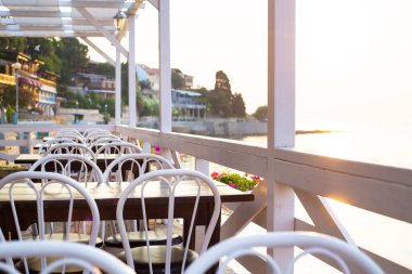 Konforlu ve çok güzel bir kafe olan Bulgaristan, Nessebar.