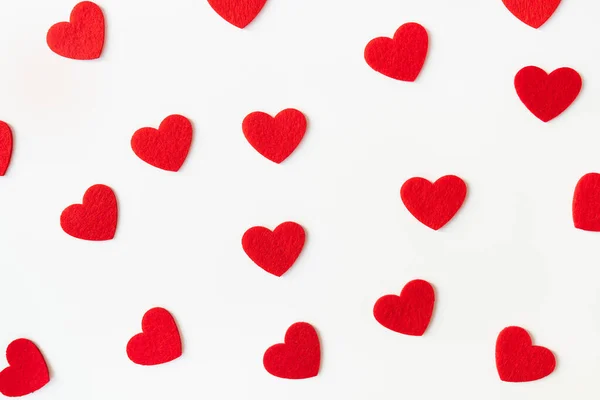 Фон Состоящий Красных Сердец Концепция Любви Открытки День Святого Валентина — стоковое фото