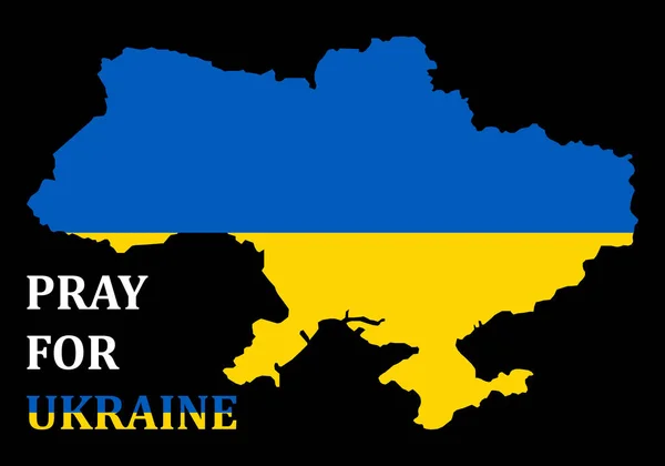 Ilustração Vetorial Oração Pela Ucrânia Conceito Salvar Ucrânia Rússia Por —  Vetores de Stock