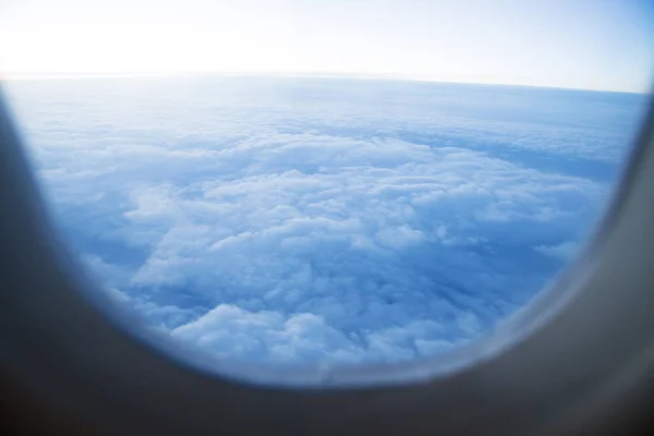 Beautiful View Airplane Window Air Clouds — Stock Photo, Image