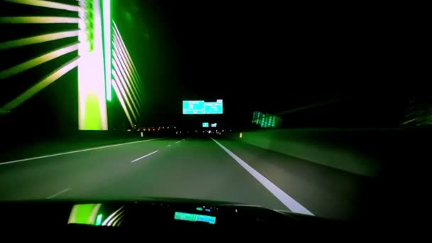 Bratislava Eslováquia Maio 2020 Conduzir Uma Auto Estrada Alta Velocidade — Vídeo de Stock